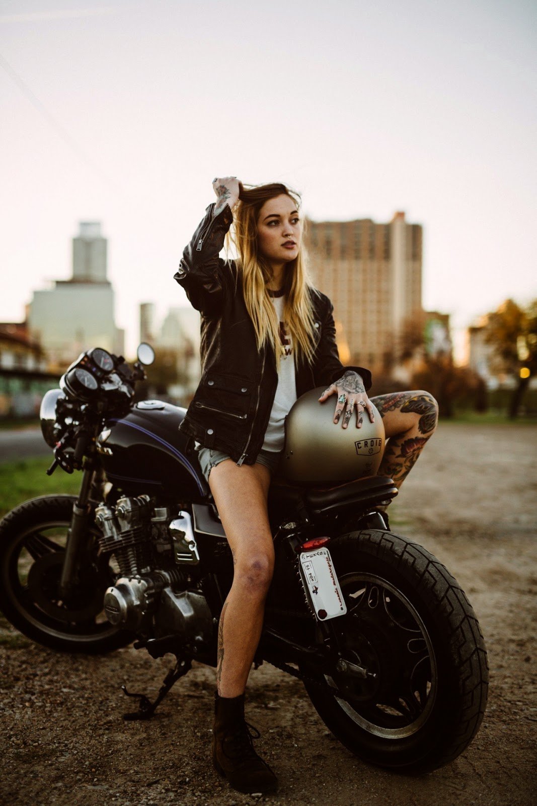 Beautiful girls and bikes in Minsk