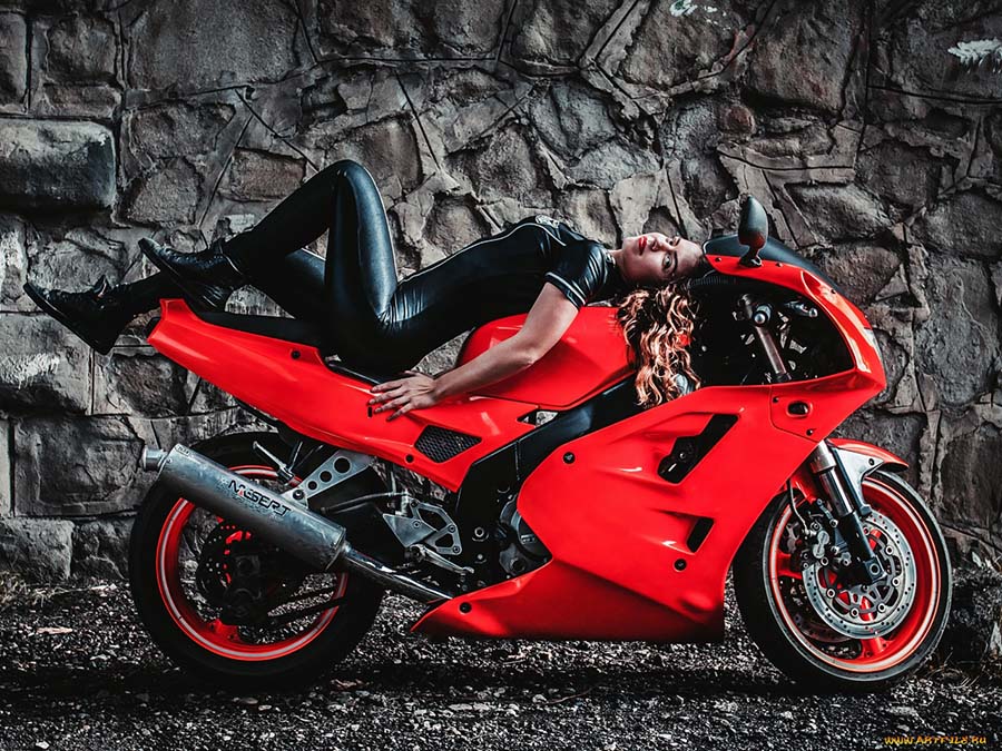 Beautiful girl Beautiful girls and motorcycles in Minsk